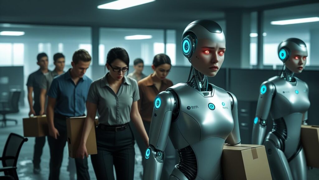 Roboty i lyudi na rabochem meste