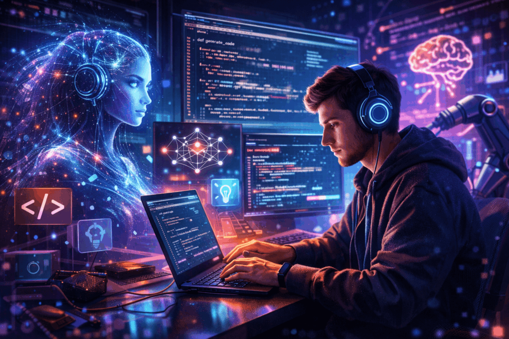 nejroseti, II, programmist za noutbukom